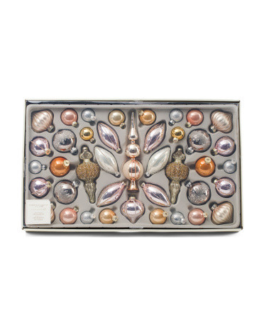 40pk Glass Ornament Set | TJ Maxx