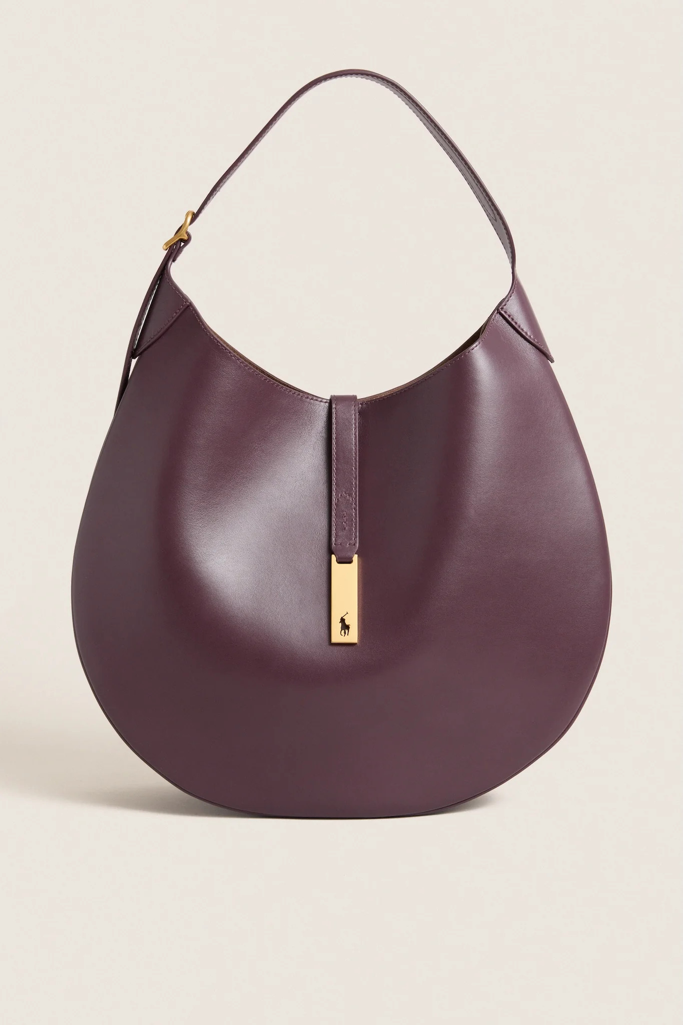 Midnight Merlot Polo ID Calfskin Medium Shoulder Bag | Tuckernuck (US)