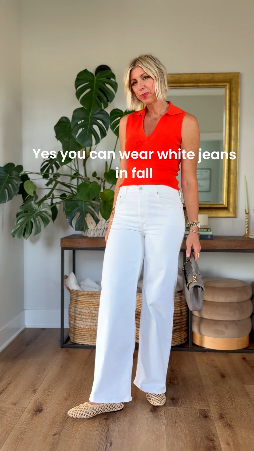YES, You Can Wear White Jeans in Fall
🤍 Wide-leg | Timeless | Modern

This cut elongates your legs + pairs perfectly with fall tones 🍂

*Fit Tip: Go for structure, not stretch. Keeps the silhouette clean.

These jeans fit true to size & have the perfect amount of stretch. 

Tap to shop my fall-ready white denim favorites. #LTKWhiteJeans


#LTKOver40 #LTKautumn #LTKStyleTip