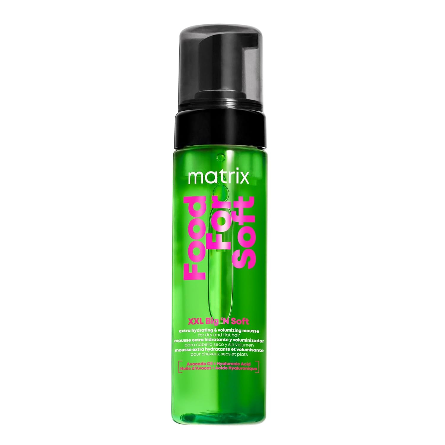 Matrix Food For Soft XXL Big 'N Soft Extra Volumizing Hydrating Mousse - Adds 2X Volume While Hydrating and Softening, With Avocado Oil and Hyaluronic Acid, For All Hair Types, 7.1 Fl Oz | Amazon (US)