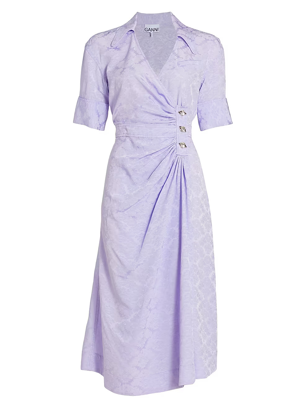 Floral Jacquard Wrap Dress | Saks Fifth Avenue