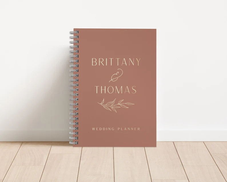 Personalized Wedding Planner Book. Custom Gold Foil Wedding Planner. Best Friend Engagement Gift.... | Etsy (US)