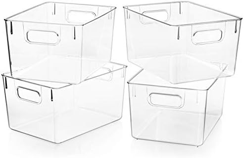 ClearSpace Plastic Storage Bins – Perfect Kitchen Organization or Pantry Storage – Fridge Organizer, | Amazon (US)