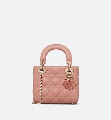 Mini Lady Dior Bag Peach Blossom Pink Cannage Lambskin - Bags - Women's Fashion | DIOR | Dior Beauty (US)