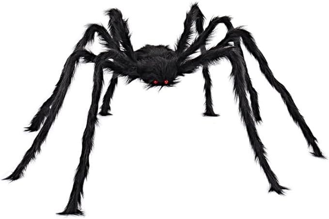 JOYIN 5 Ft. Halloween Outdoor Decorations Hairy Spider ,Scary Giant Spider Fake Large Spider Hair... | Amazon (US)