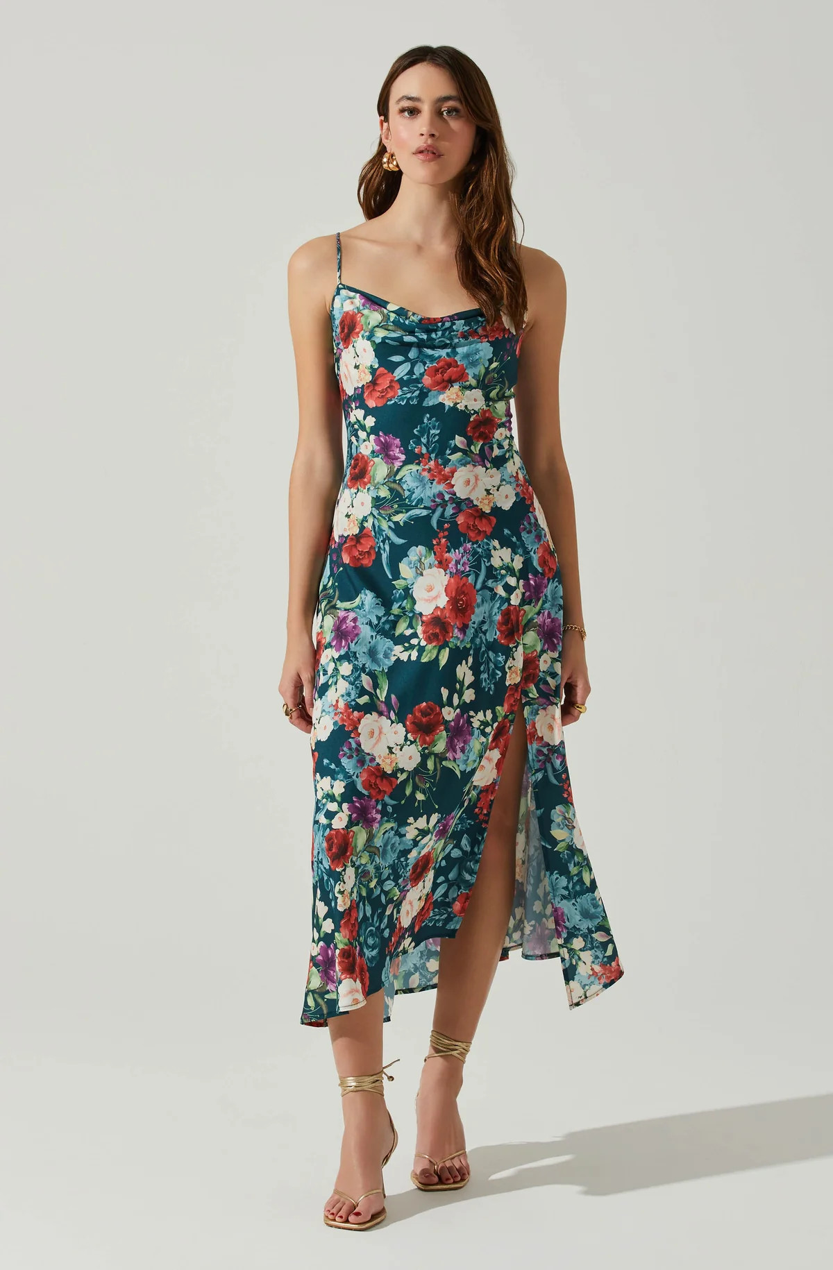 Gaia Floral Midi Dress | ASTR The Label (US)