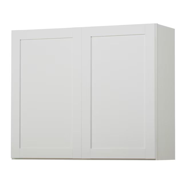 Diamond NOW Arcadia 36-in W x 30-in H x 12-in D White Door Wall Fully Assembled Cabinet (Recessed... | Lowe's