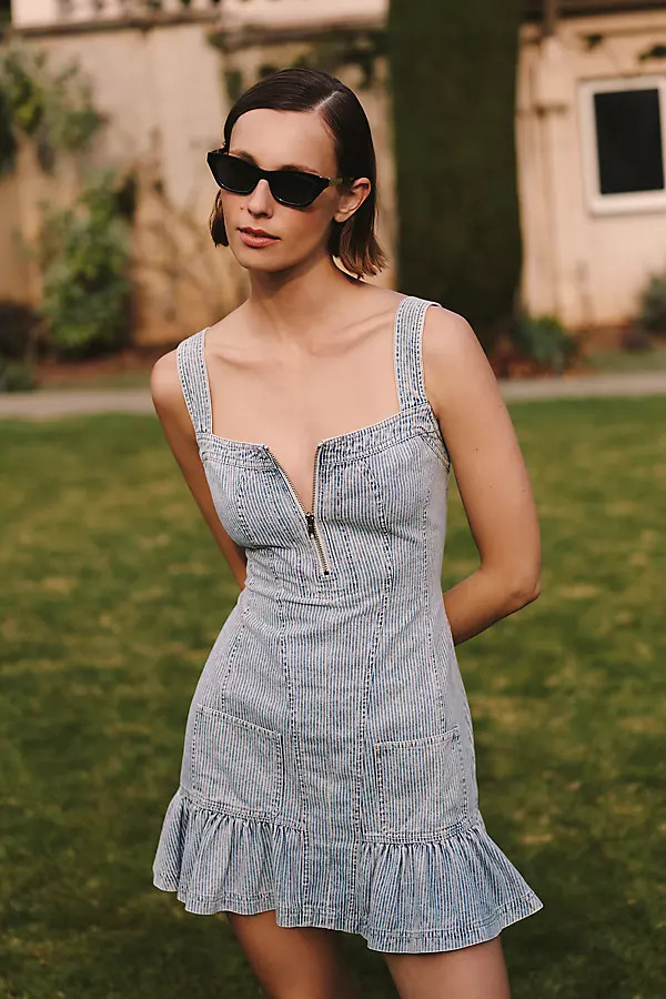 Pilcro 100% Cotton Denim Mini Dress | Anthropologie (US)