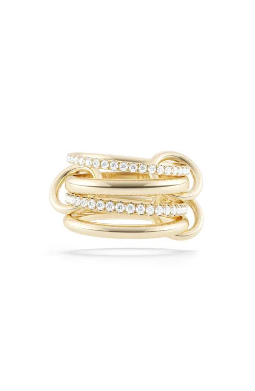 Spinelli Kilcollin Polaris Linked Diamond Rings in Yellow Gold at Nordstrom, Size 7 | Nordstrom