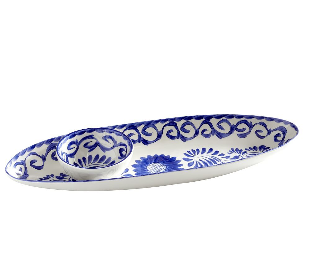 Puebla Melamine Chip & Dip Server | Pottery Barn (US)