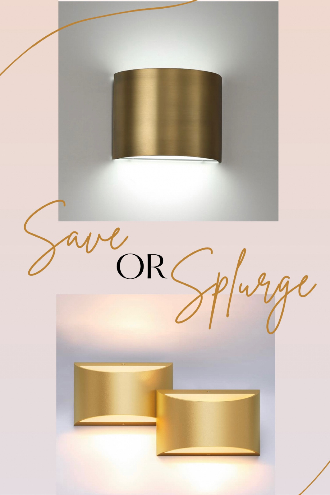 Save or Splurge - gold wall sconces

Westelm or Amazon 

#LTKsalealert #LTKunder50 #LTKhome