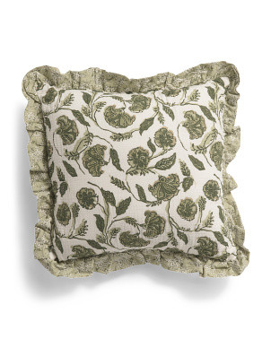 19x19 Paisley Ruffle Pillow | Throw Pillows | Marshalls | Marshalls