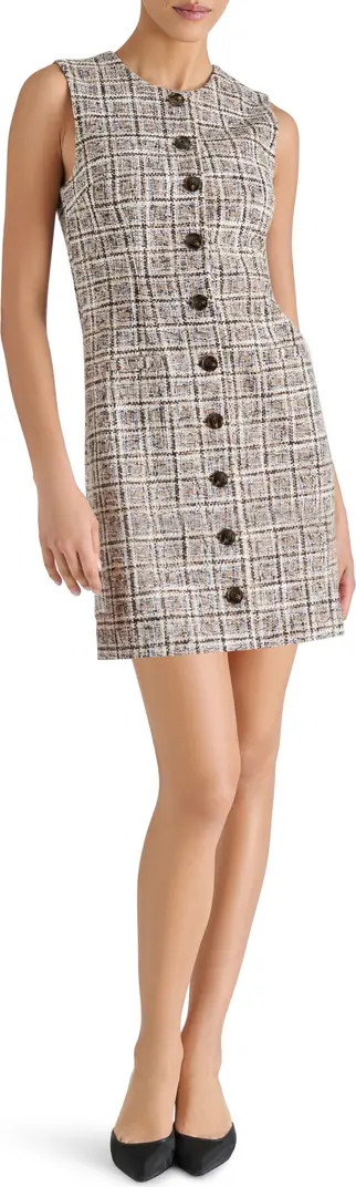 Steve Madden Elsa Windowpane Tweed Minidress | Nordstrom | Nordstrom