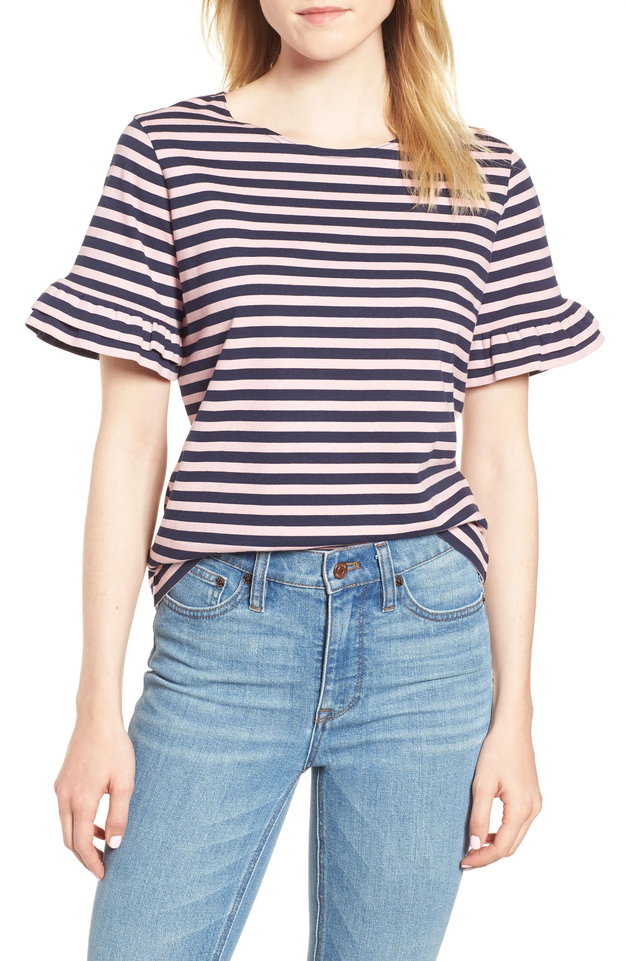 J.Crew Ruffle Sleeve Tee | Nordstrom