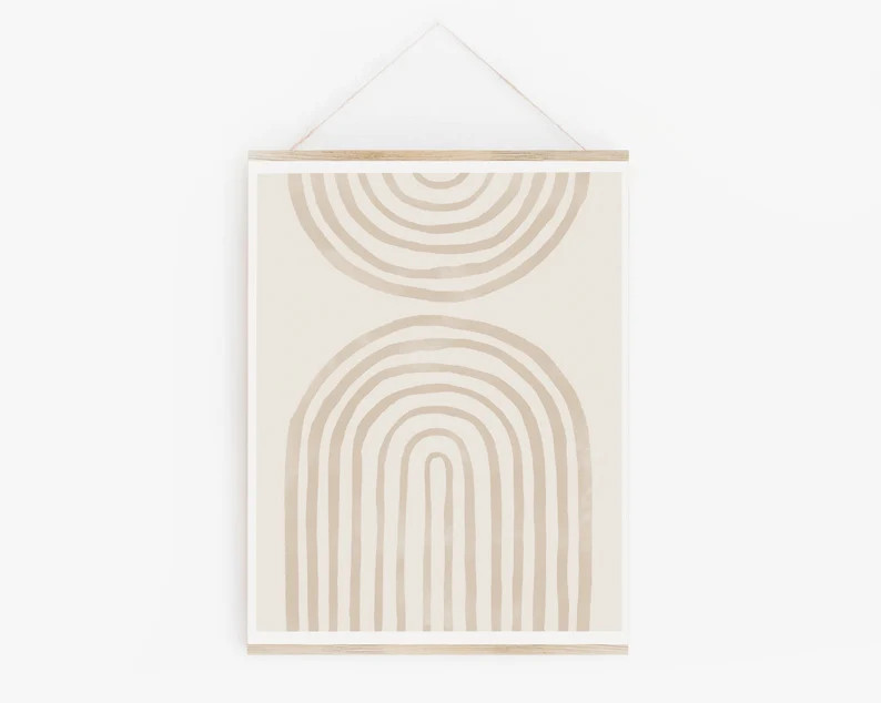 Abstract Rainbow Art Printable Wall Art Digital Print Neutral | Etsy | Etsy (US)