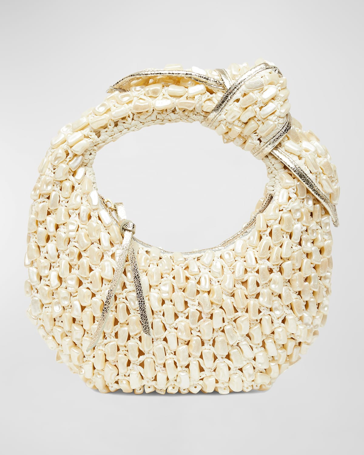 The Josie Pearly Knot Top-Handle Bag | Neiman Marcus
