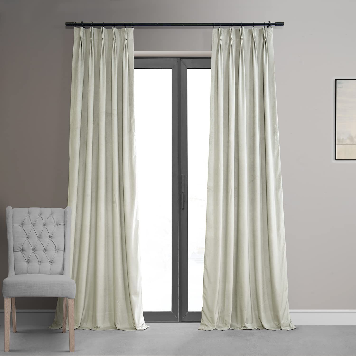 HPD Half Price Drapes Velvet Blackout Curtains/Drapes - 108 Inches Long 1 Panel Blackout Curtain ... | Amazon (US)