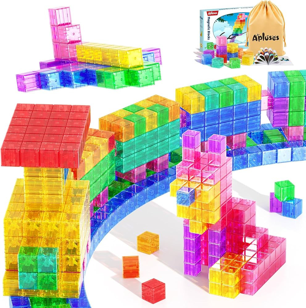 45PCS Magnetic Blocks - Transparent Magnetic Cubes, Toddler Boy Toys, Magnetic Building Blocks, S... | Amazon (US)