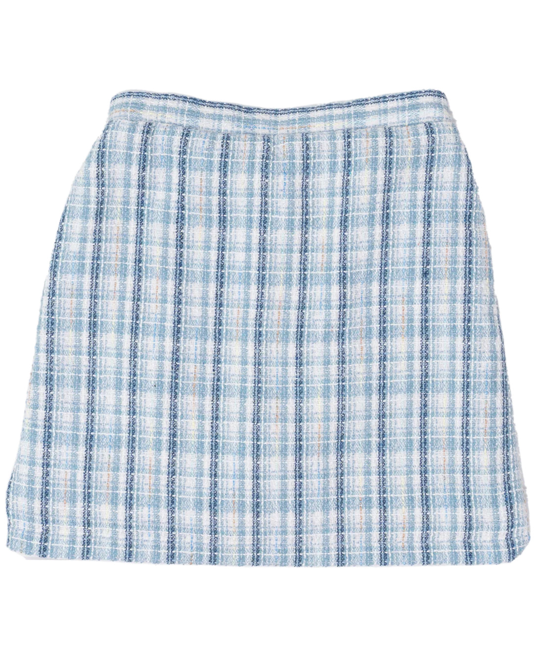 Kimberly Blue Tweed Skirt | The Oaks Apparel Company