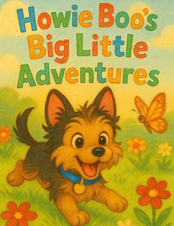 My favoritest boy! Howie! Enjoy this special little book with your kiddos! My sister and her husband tell the tales of their little pup, Howie!!