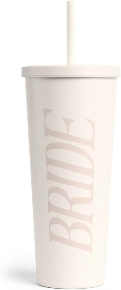 xo, Fetti Bride Tumbler - 24 Oz Stainless Steel Cup | Bachelorette Party, Bridal Shower, Ivory, B... | Amazon (US)