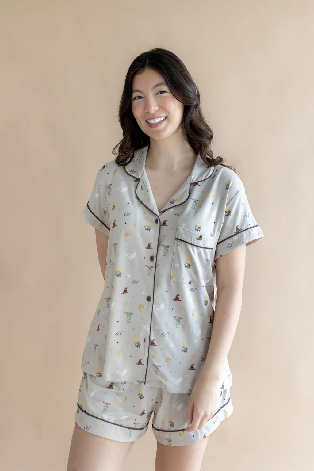 Women's Short Sleeve Pajama Set in Starry Icon | Kyte Baby