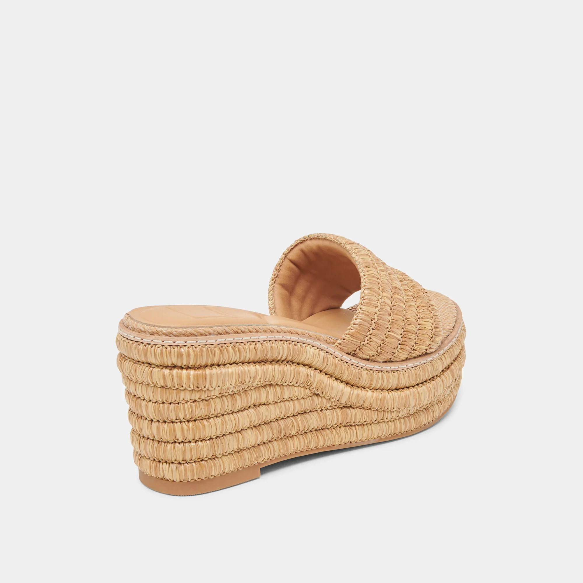 Throne Wide Wedges Lt Natural Raffia | DolceVita.com