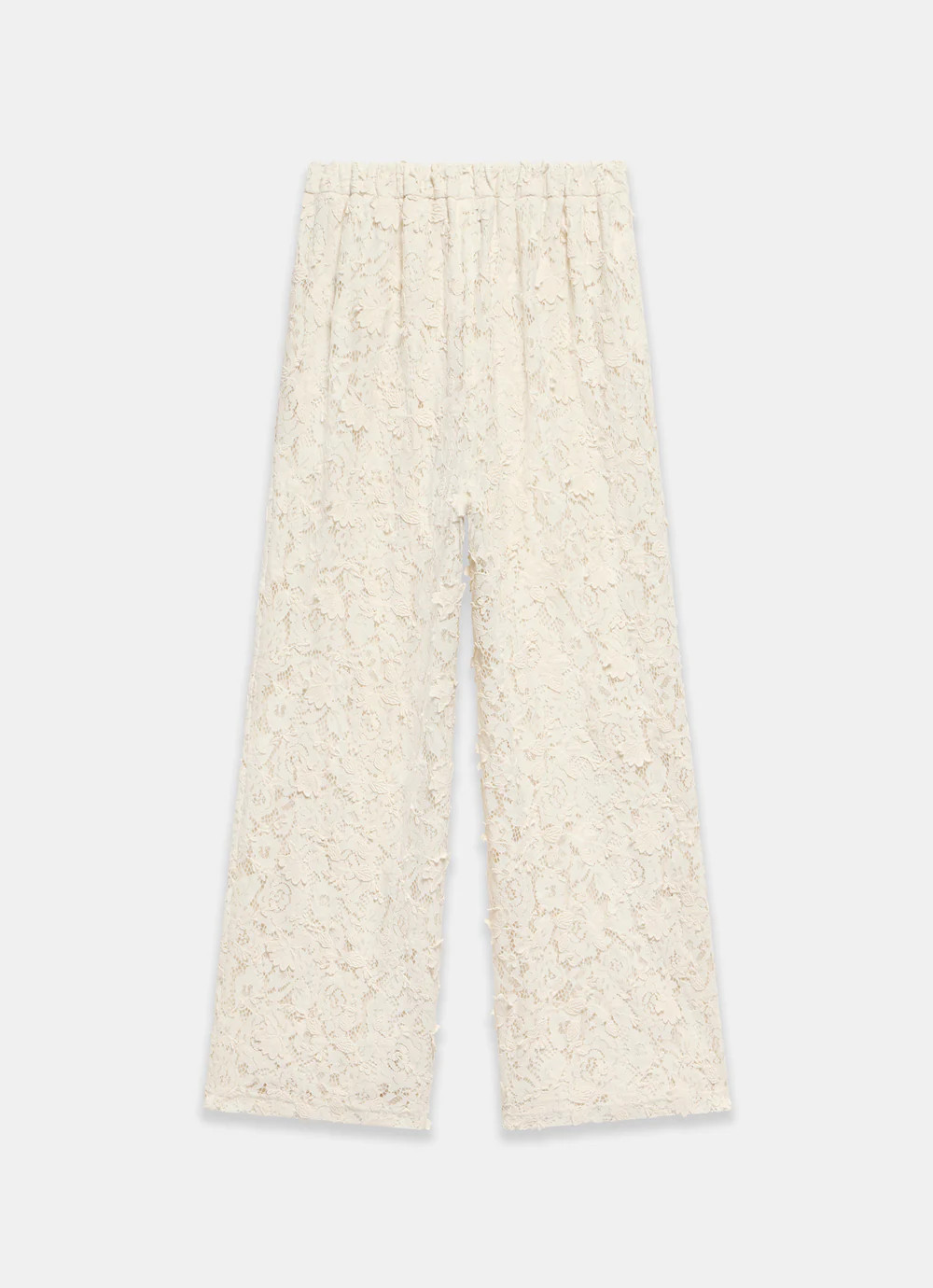 Cream Lace Wide Trousers | Mint Velvet