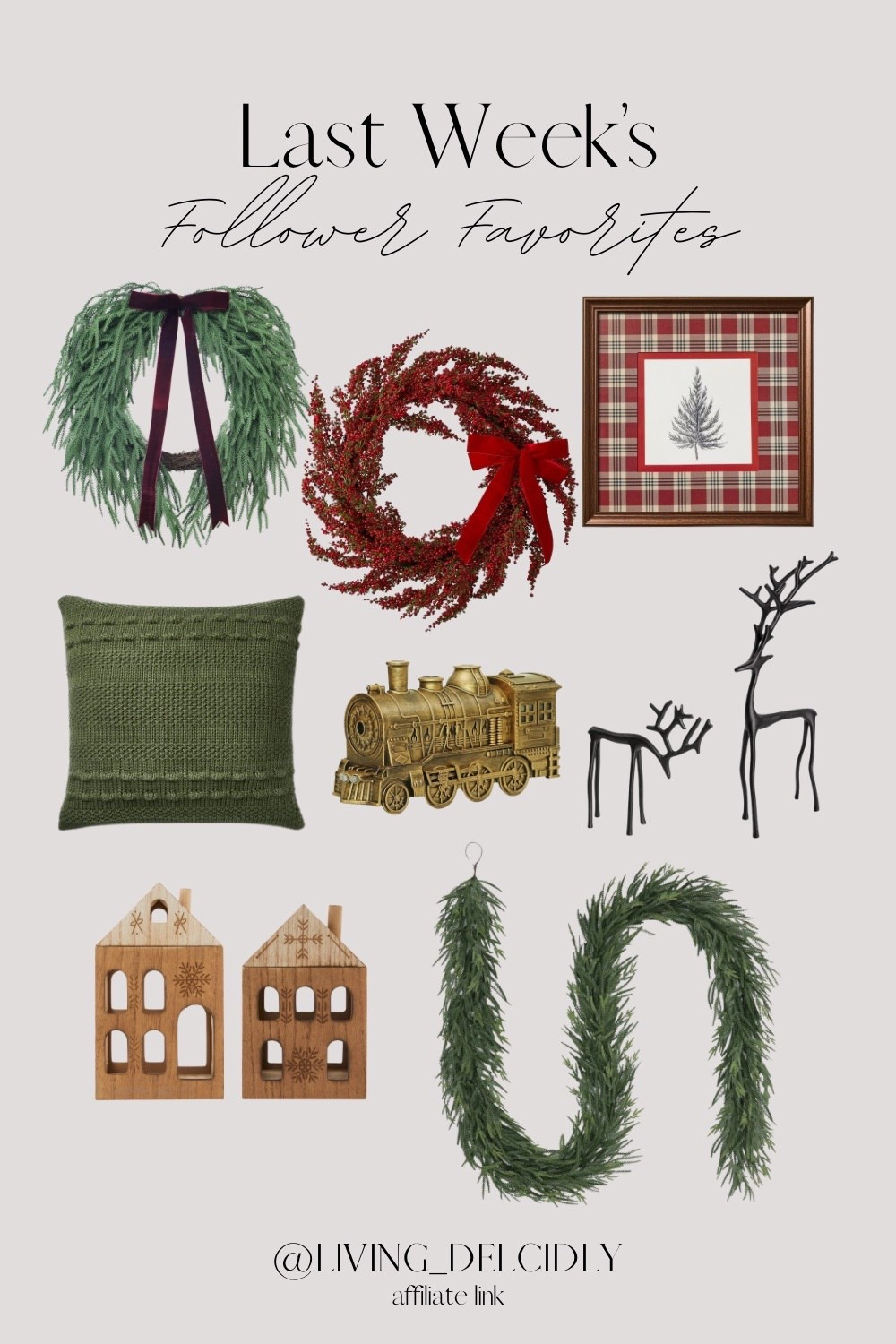 Last week’s follower favorites✨

Christmas Decor | Holiday Decor

#LTKHome #LTKHoliday