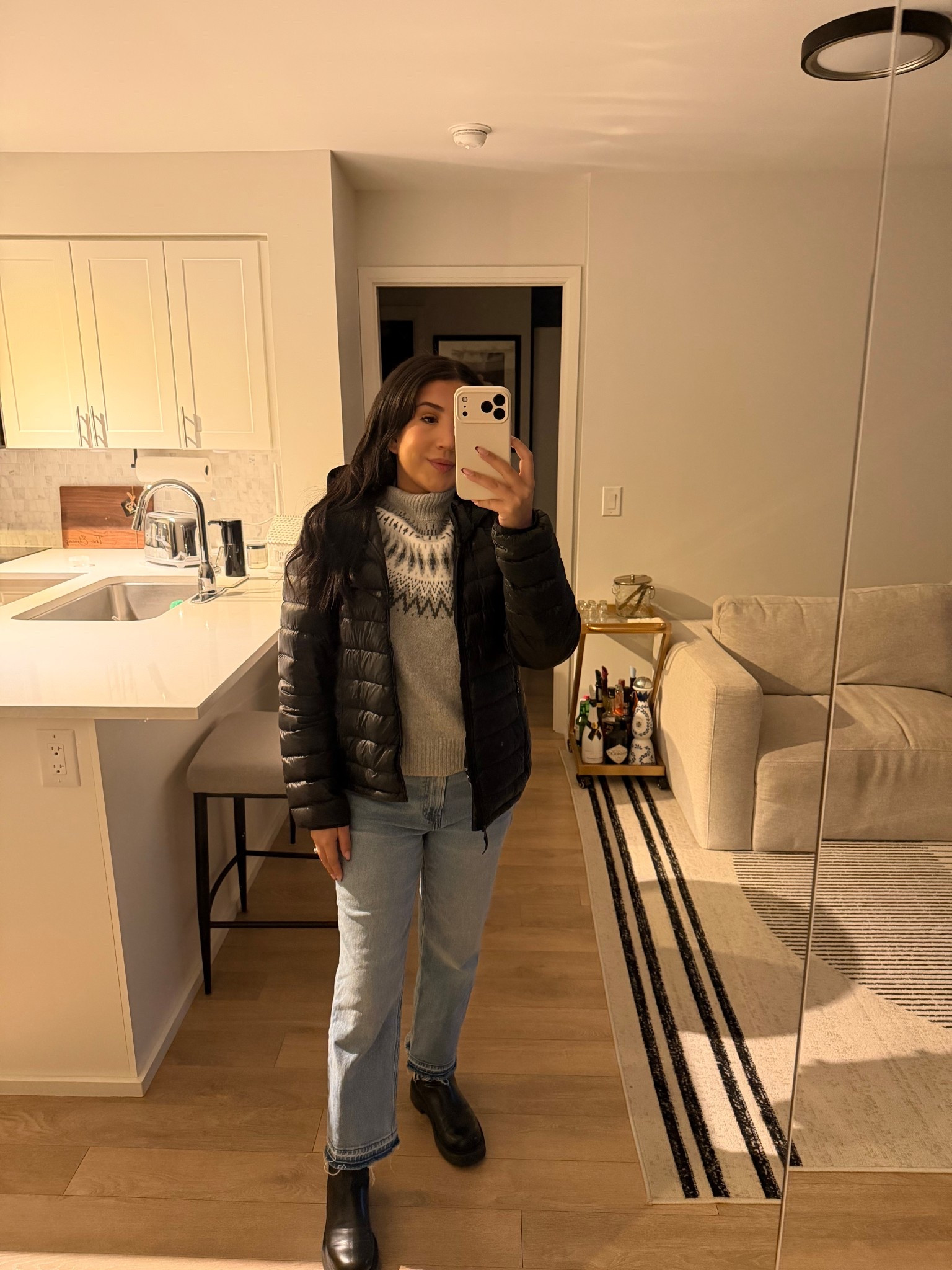 Office outfit 
Sweater - Sincerely Jules from Winners 
Jeans - Abercrombie (linked similar) 
Boots - H&M (linked similar)
Jacket - Aritzia 

#LTKcanada #LTKworkwear