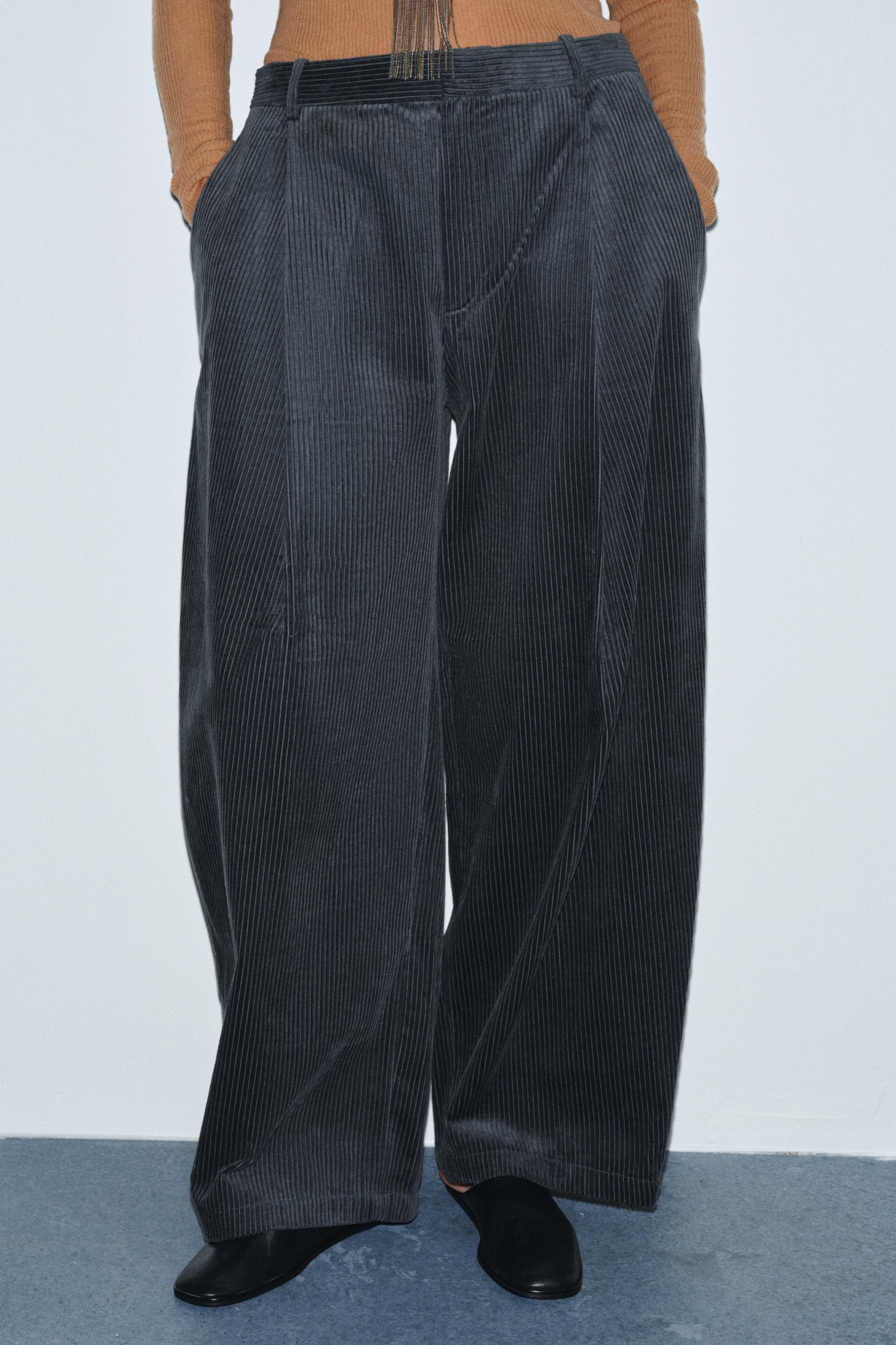 ZW COLLECTION CORDUROY TROUSERS WITH DARTS | Zara AU