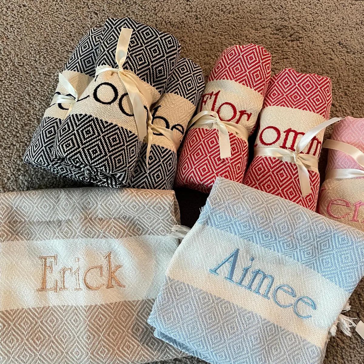 Personalized Towel, Bachelorette Party Favor, Bridesmaid Gifts, Beach Towel, Housewarming Gift, B... | Etsy SCAN