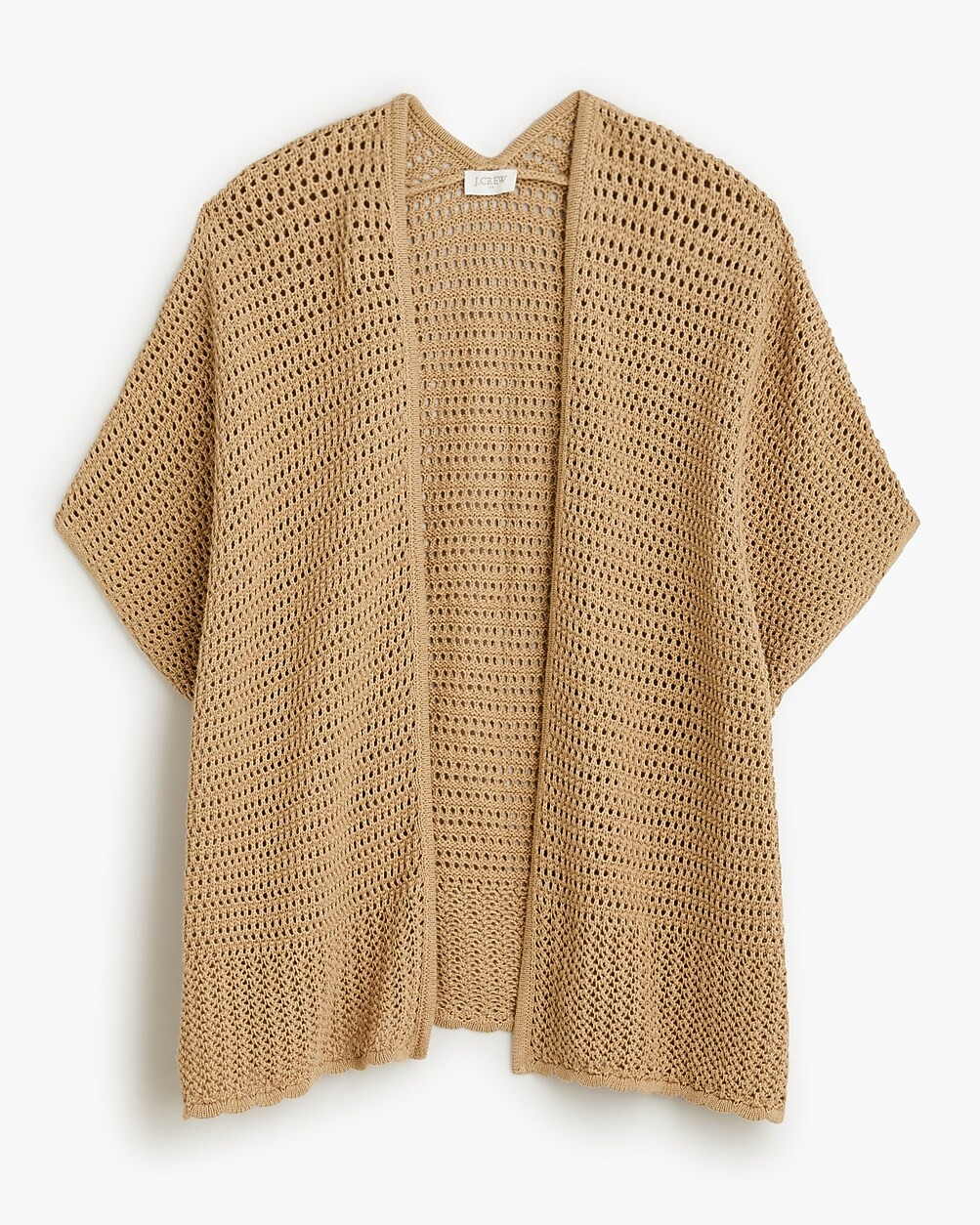 Crochet cotton open-front wrap | J.Crew Factory