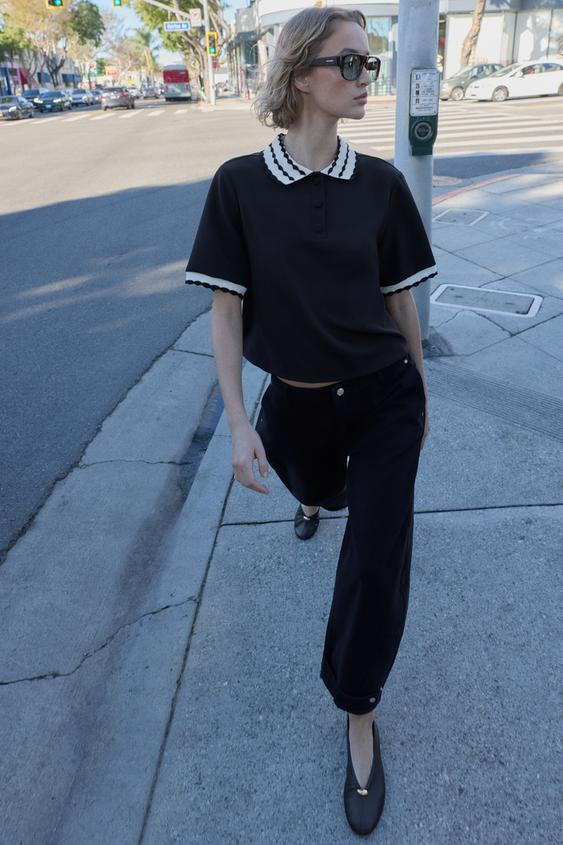 COMBINATION POLO TOP | Zara US