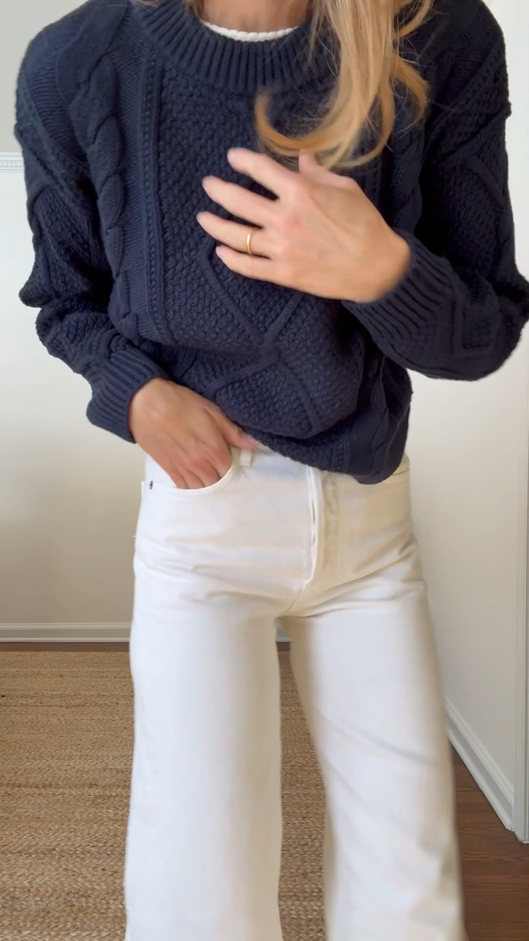 an easy everyday outfit with @onequince This Cropped Cable Crew Sweater is soft, effortless, and made to last season after season. && the best part? It’s under $50. 

@onequince #quincepartner


#LTKFindsUnder50 #LTKgrwm #LTKFindsUnder100