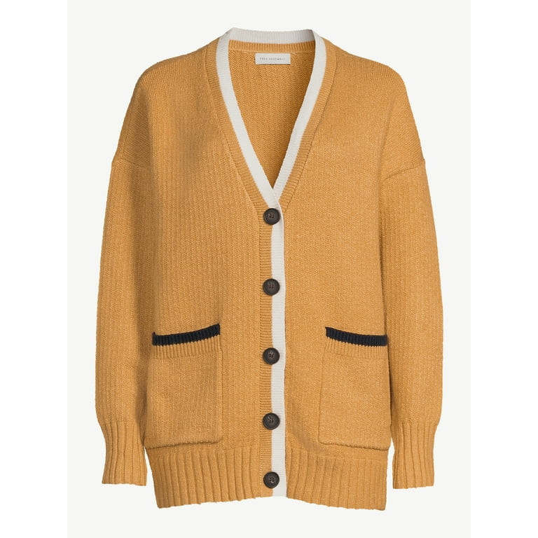 Free Assembly Women's Grandpa Cardigan Sweater, Midweight, Sizes XS-XXL | Walmart (US)