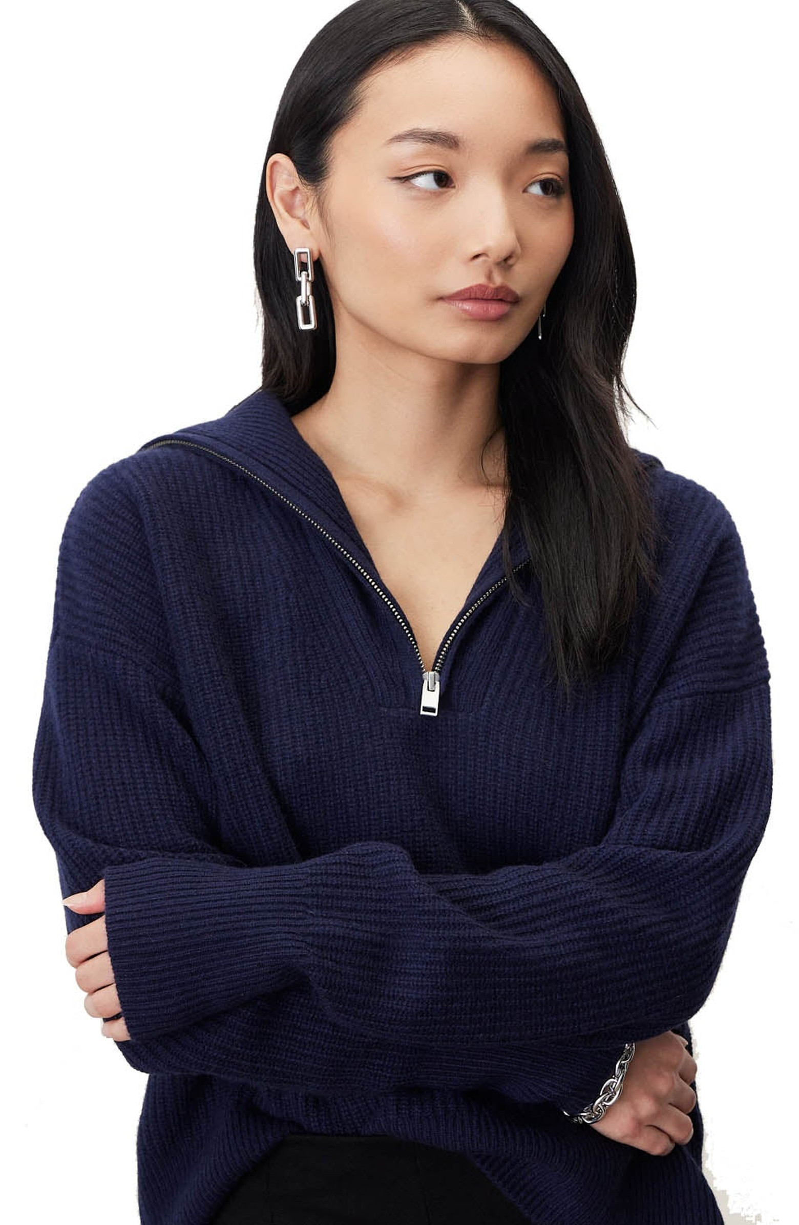Sophia Cashmere Quarter Zip Pullover | Nordstrom