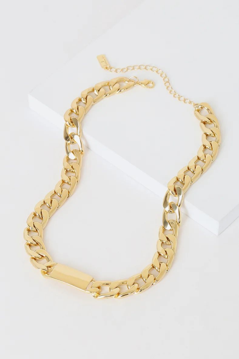 Dianza Gold Chain Choker Necklace | Lulus