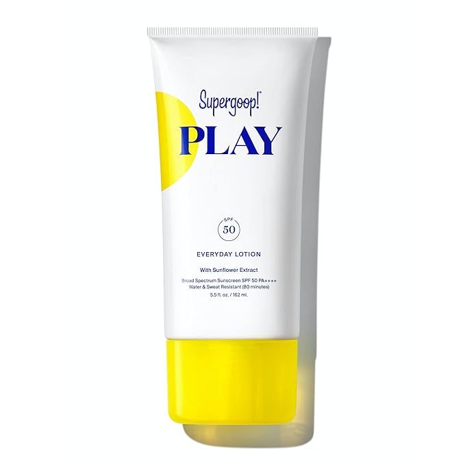 Supergoop! PLAY Everyday Lotion, 5.5 oz - SPF 50 PA++++ Reef-Safe, Broad Spectrum, Body & Face Su... | Amazon (US)