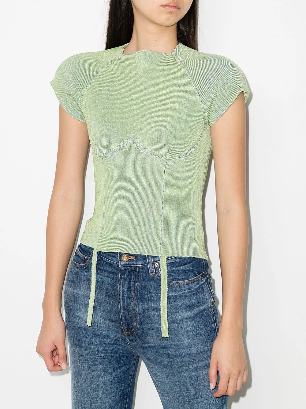 Isa Boulder Shield open-back Knitted Top - Farfetch | Farfetch Global