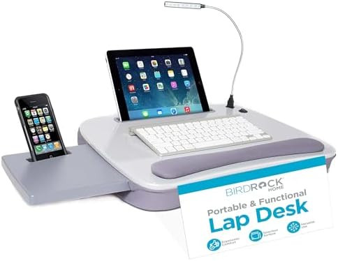 Sofia + Sam Multi Tasking Memory Foam Lap Desk with USB Light (Silver) | Supports Laptops Up to 1... | Amazon (US)