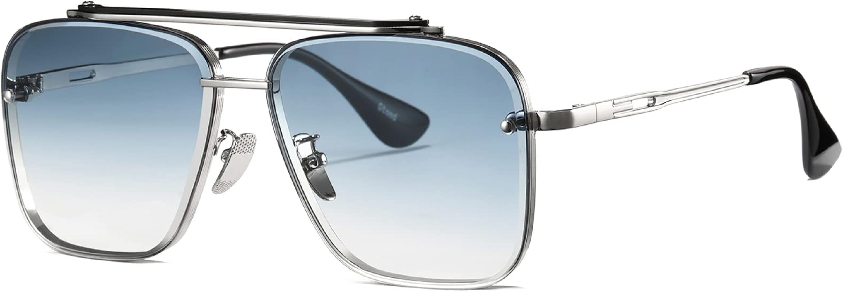 Gtand Fashion Trendy Square Aviator Gradient Sunglasses For Women Men Vintage Metal Sun Glasses | Amazon (US)