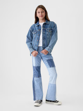 Kids High Rise Patchwork '70s Flare Jeans | Gap (US)