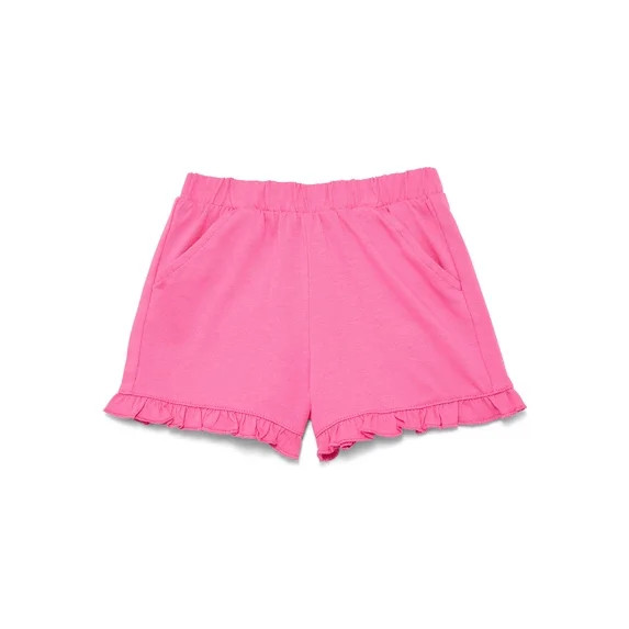 Wonder Nation Toddler Girls Ruffle Hem Shorts, Sizes 18M-5T | Walmart (US)