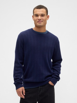 CashSoft Ribbed Crewneck Sweater | Gap Factory