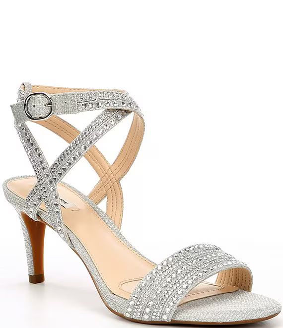 Parlyn Glitter Rhinestone Ankle Strap Strappy Sandals | Dillard's