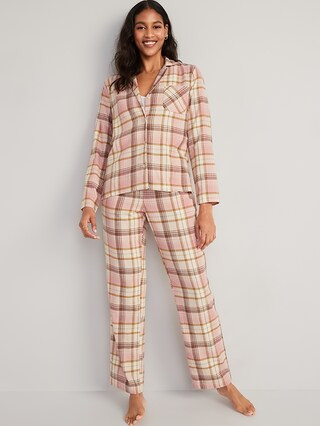 Printed Flannel Pajama Set for Women | Old Navy (US)