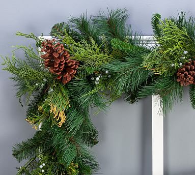 Faux Pine Cone And Berry Garland - Set of 2 | Pottery Barn (US)
