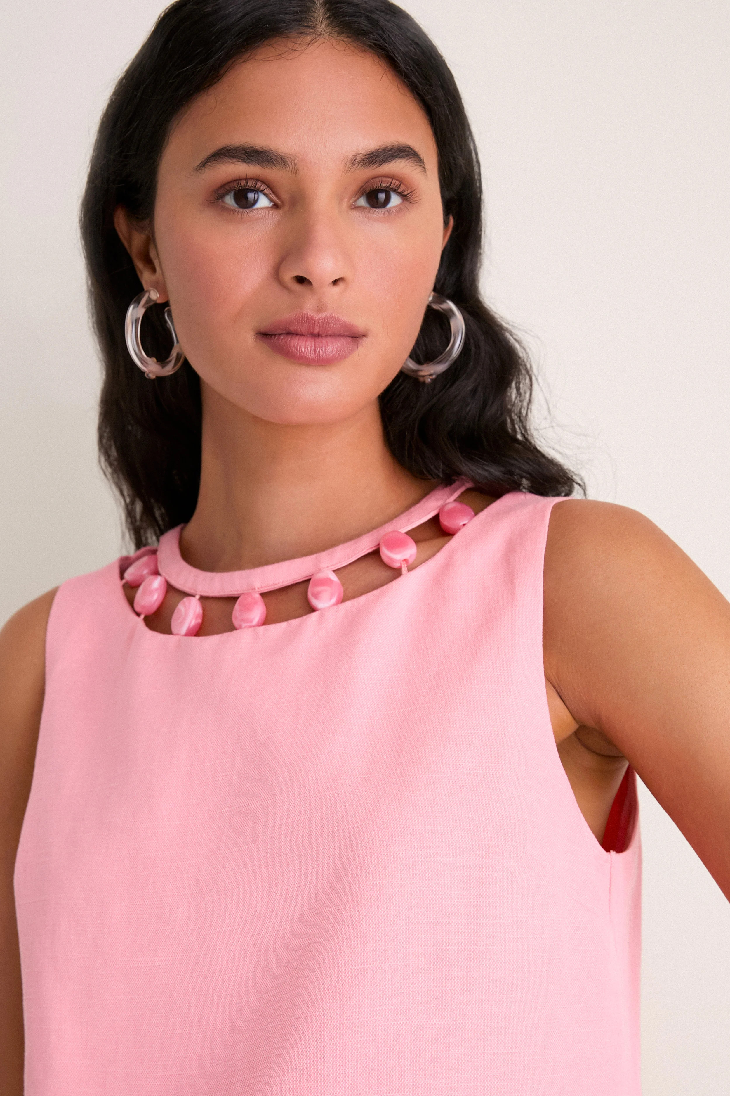 Pink Beaded Dottie Tank | Tuckernuck (US)