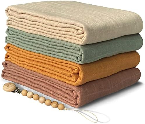 Moonkie Muslin Swaddle Blanket, Essentials Baby Receiving Blanket for Girls and Boys, Infant Wear... | Amazon (US)